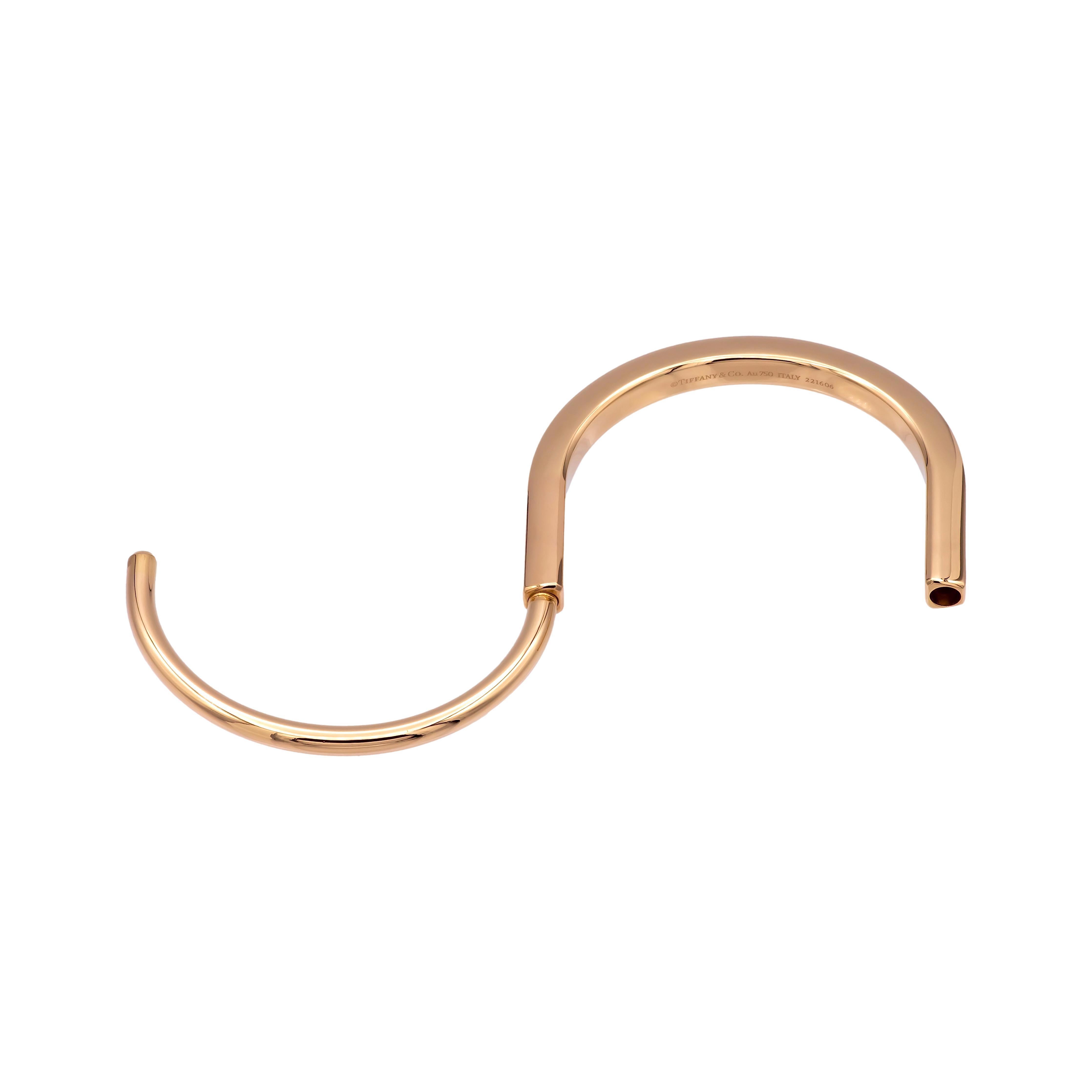Women's or Men's Tiffany & Co. Lock Bracelet in 18K Rose Gold Large