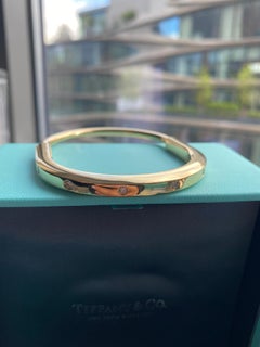 Tiffany Co Lock Bracelet With Diamonds 18k yellow gold