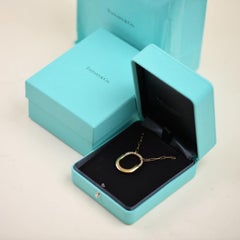 Tiffany & Co. Lock Diamond Pendant 18K Yellow Gold Medium Model Necklace