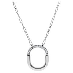 Tiffany & Co. Lock Necklace in White Gold with Diamonds