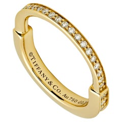 Tiffany & Co. Schlossring aus Gelbgold mit Pavé-Diamanten 72343786
