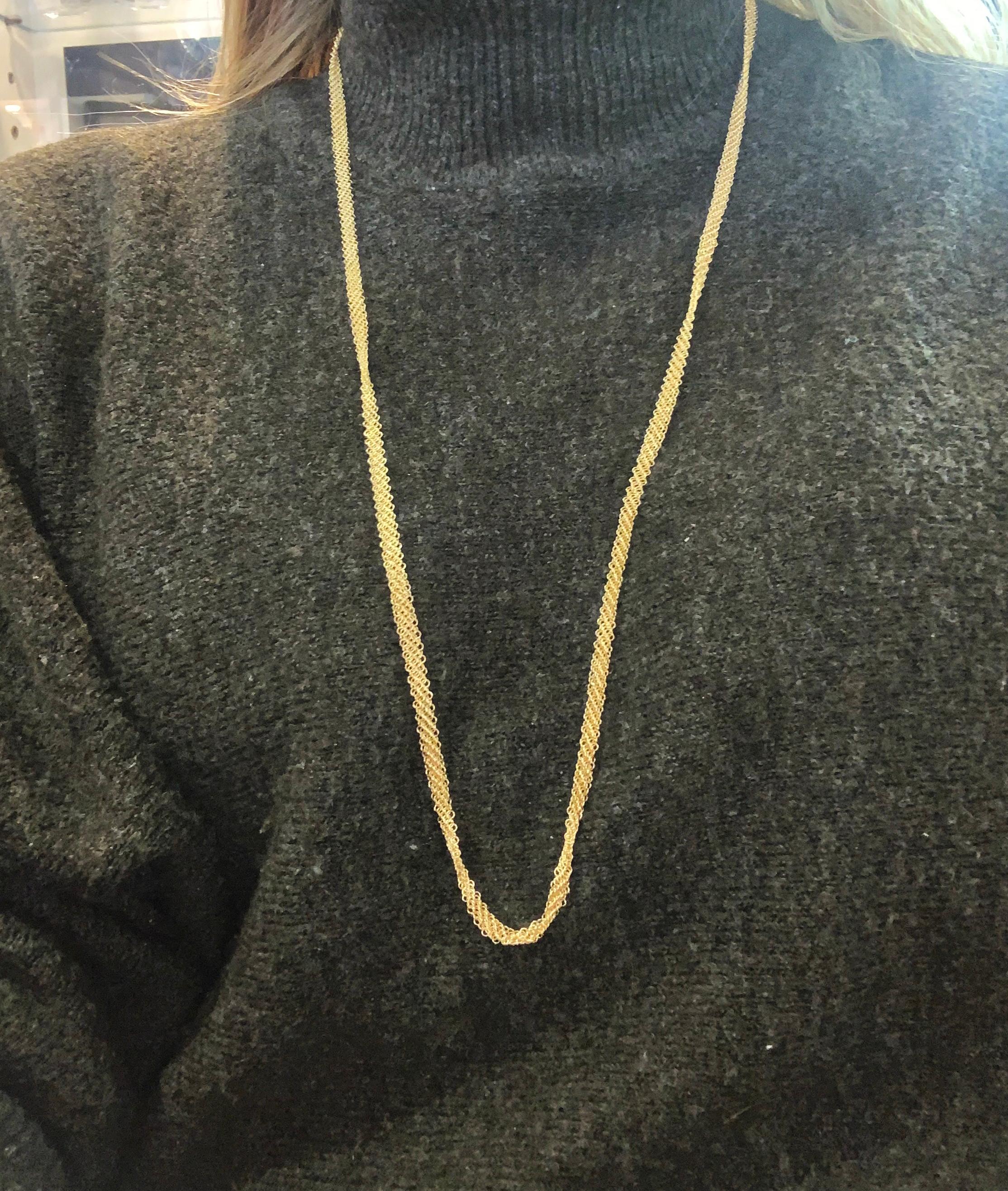 Women's Tiffany & Co. Long Mesh Yellow Gold Necklace