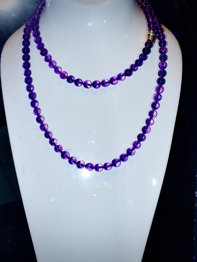 Bead Tiffany & Co. Long Strand of Fine Amethyst Necklace.