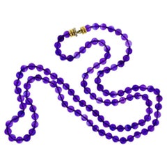 Tiffany & Co. Long Strand of Fine Amethyst Necklace.