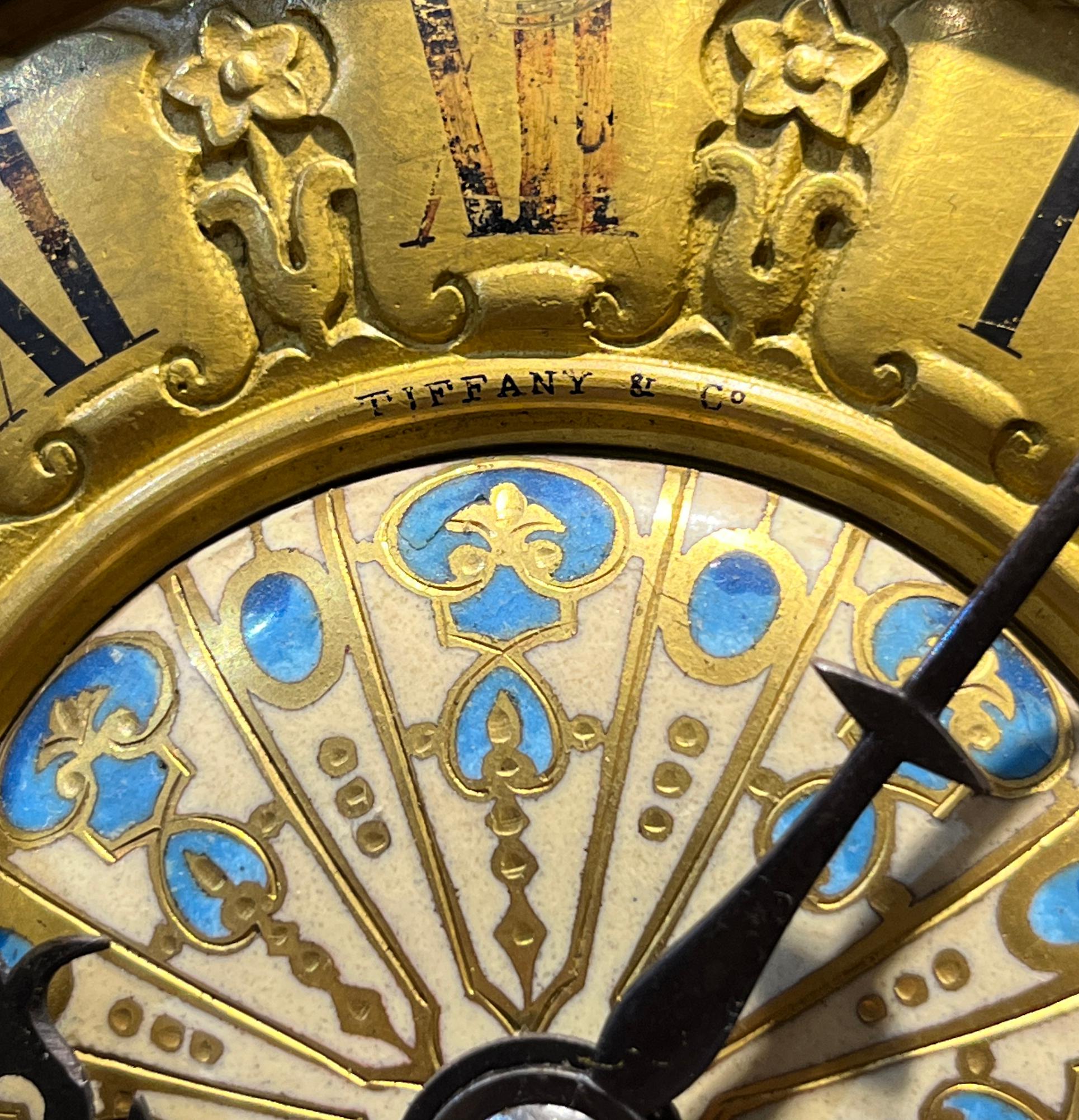 Tiffany & Co. Louis XV-style Champleve Clock  Set en venta 5