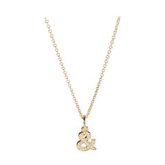 Tiffany and Co. Love Ampersand Pendant in 18k Gold with Diamonds 0.07 ...