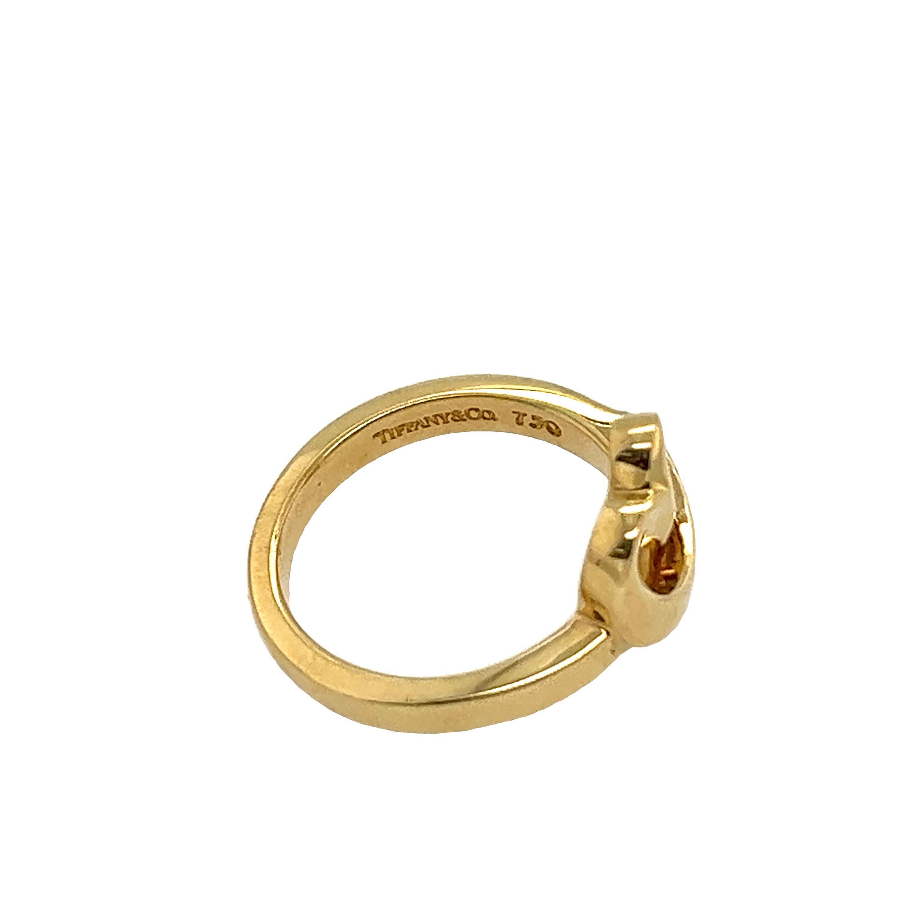 Tiffany & Co Love Heart Ring Paloma Picasso in 18ct Yellow Gold, With Original B For Sale 2