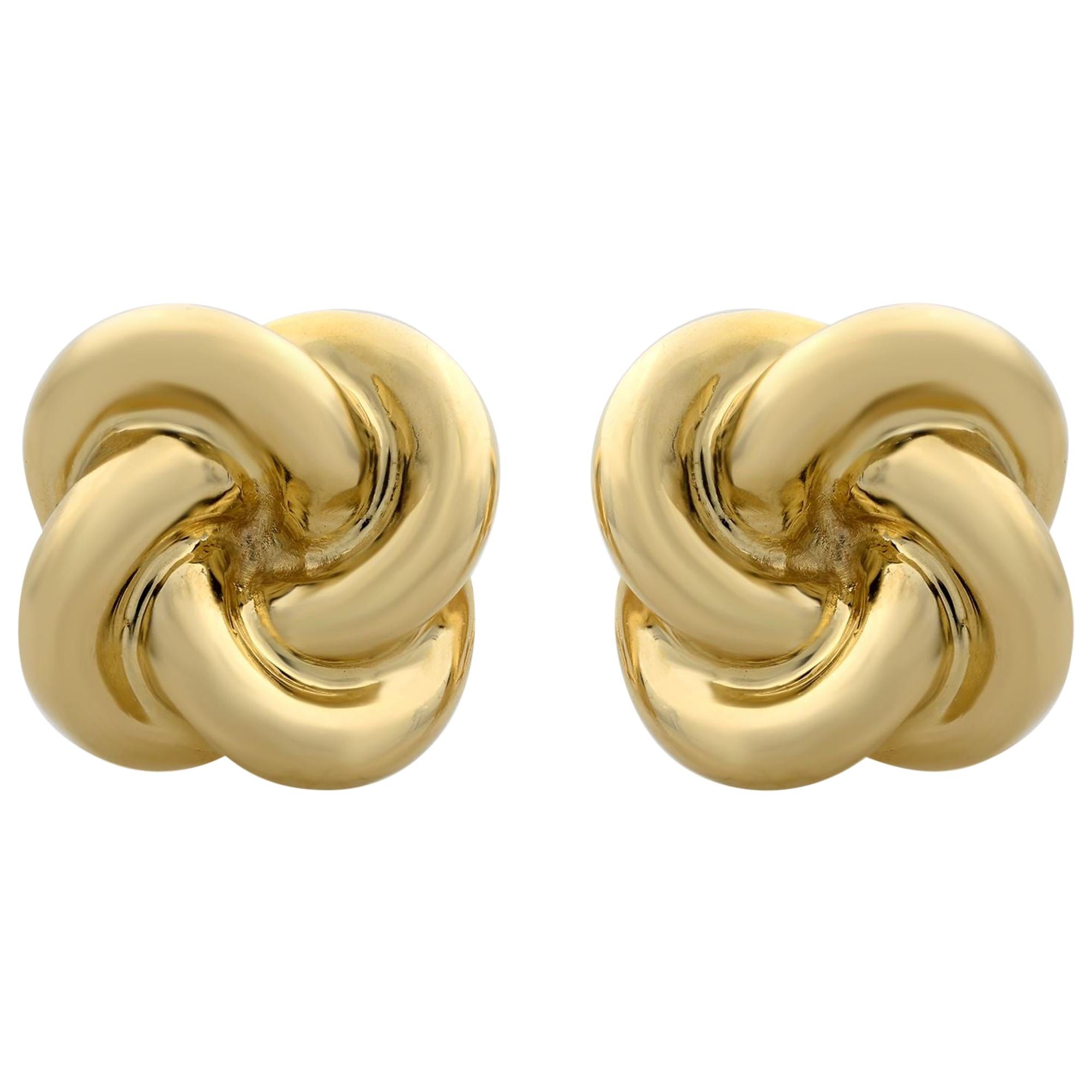 Tiffany & Co. Love Knot 14 Karat Yellow Gold Clip-On Earrings
