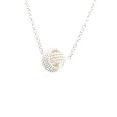 Tiffany & Co Love Knot Necklace 17" Sterling Silver Estate