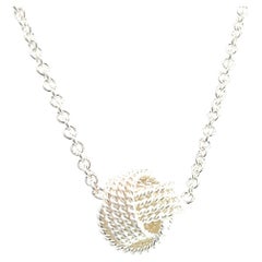 Tiffany & Co Love Knot Necklace 17" Sterling Silver Estate