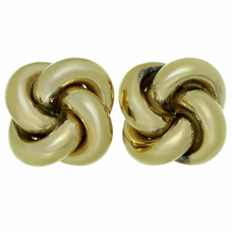 Tiffany and Co. Love Knot Yellow Gold Earrings at 1stDibs | tiffany ...