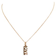 Tiffany & Co. 'LOVE' Rose Gold Pendant Necklace