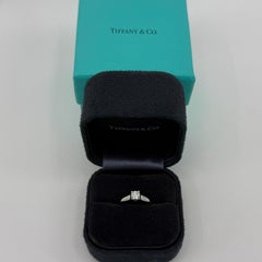 Tiffany & Co. Lucida 0.38ct Square Cut Diamond VVS F Platinum Solitaire Ring