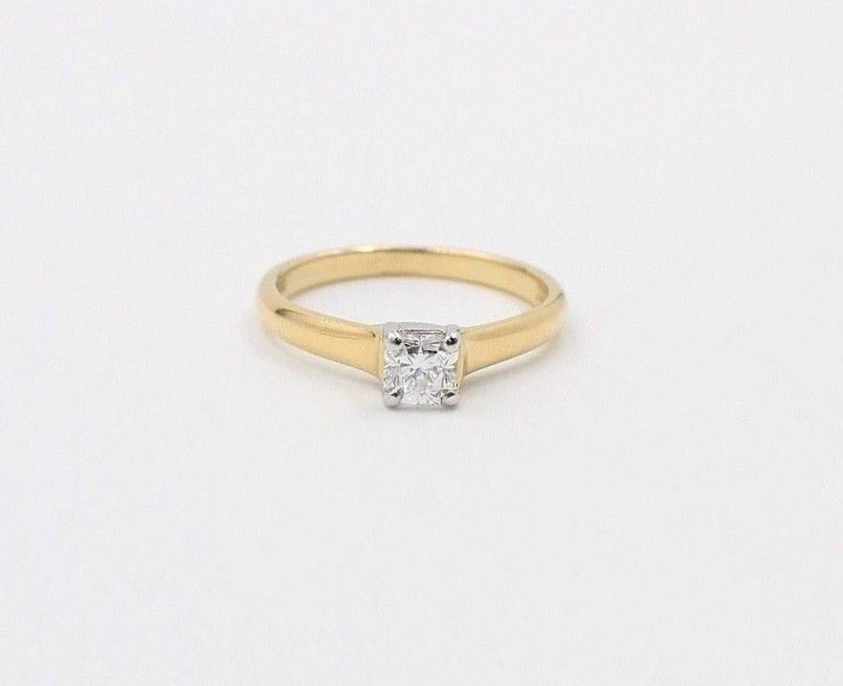 Tiffany & Co. Lucida 0.41ct D VVS1 Diamond Engagement Ring in 18k Yellow Gold In Excellent Condition In San Diego, CA