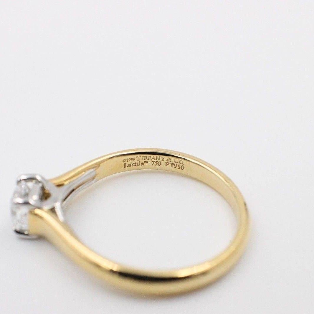 Women's Tiffany & Co. Lucida 0.41ct D VVS1 Diamond Engagement Ring in 18k Yellow Gold