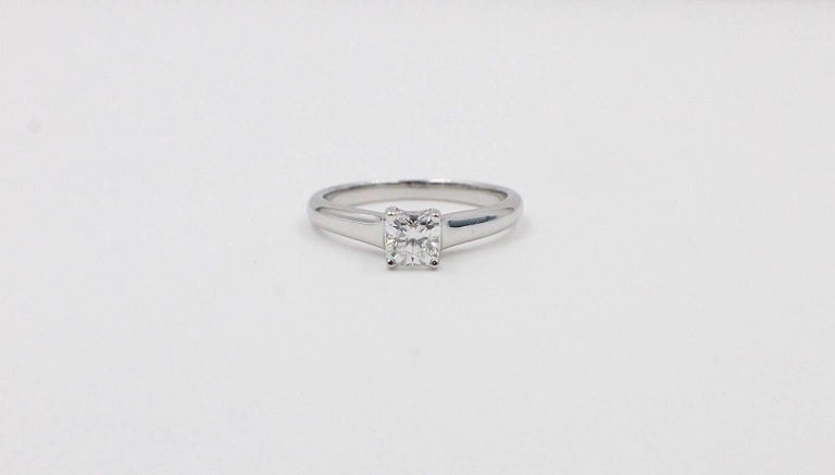 Tiffany and Co. Lucida 0.46 ct E VVS1 Diamond Platinum Engagement Ring ...