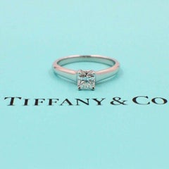 Tiffany & Co Lucida Platinum Diamond Engagement Ring 0.46 tc E VVS1