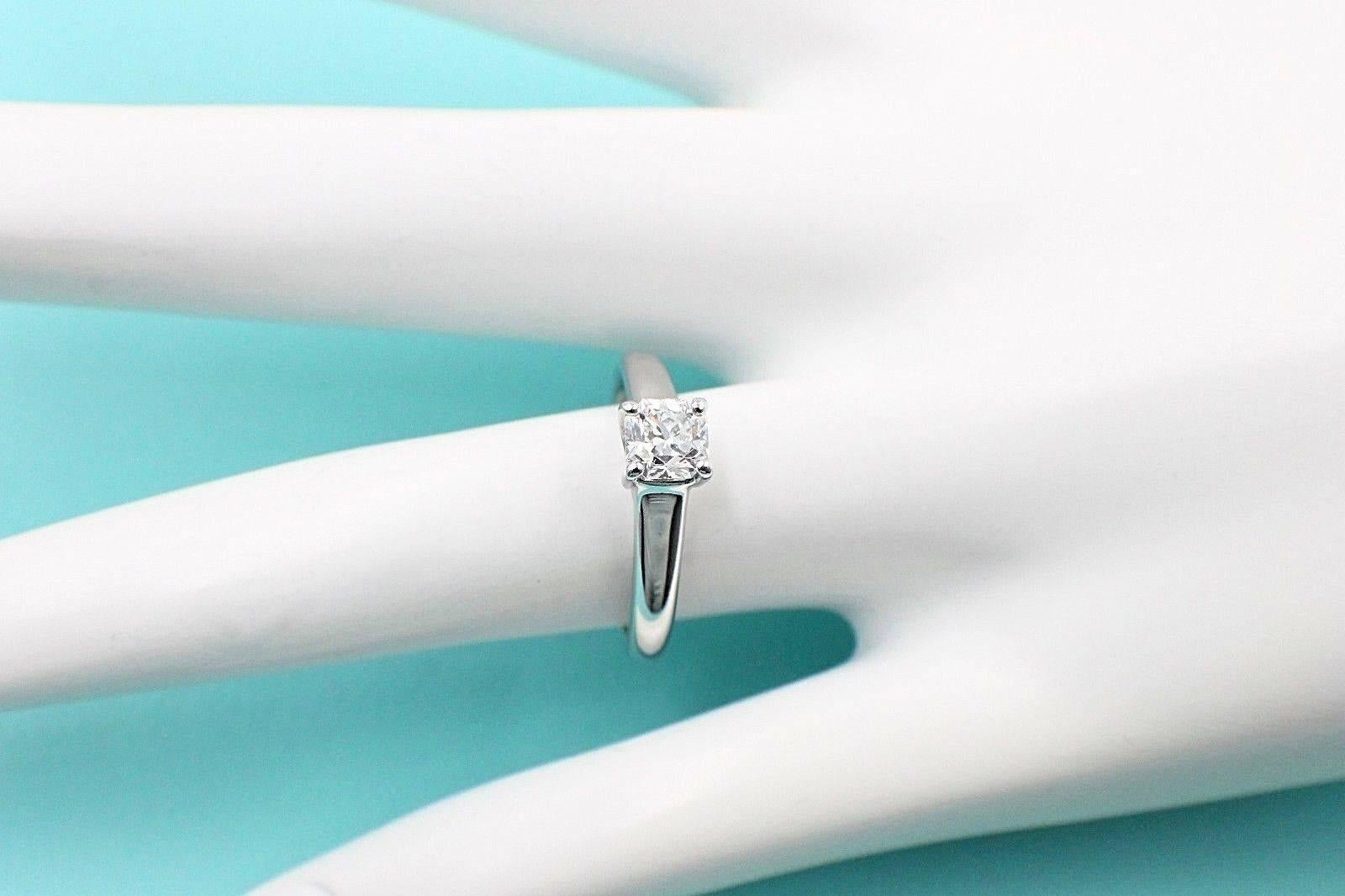 Women's Tiffany & Co. Lucida 0.53ct  F VVS2 Diamond & Platinum Engagement Ring Appraisal