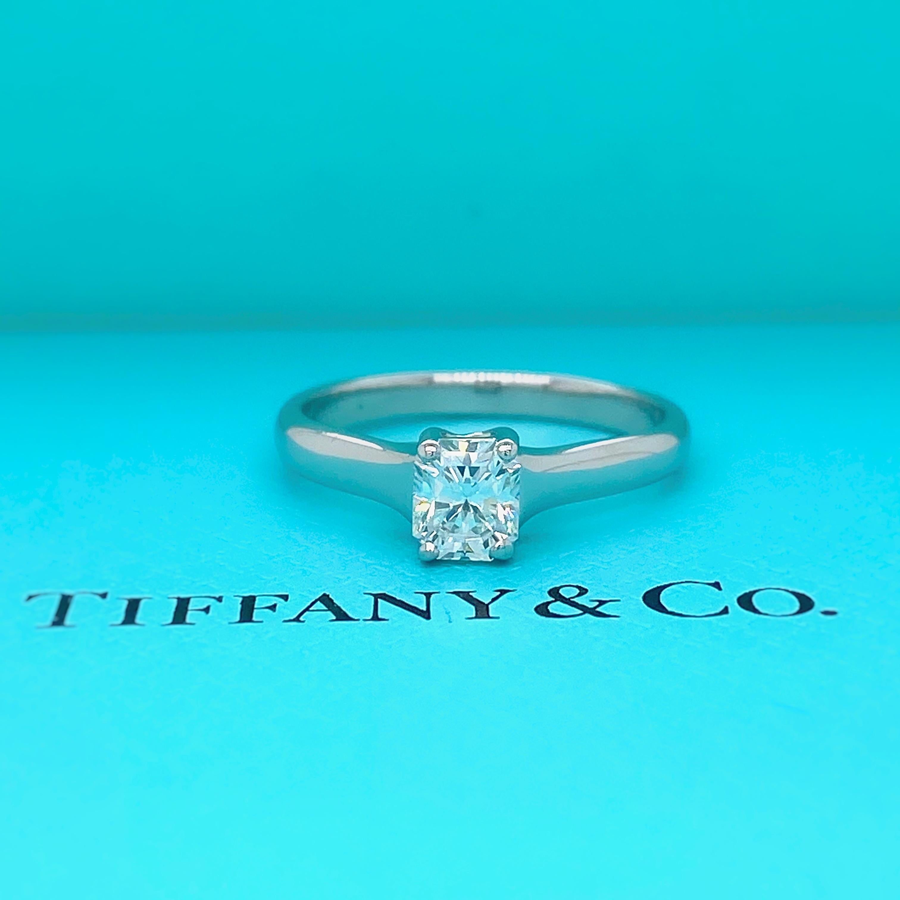 Tiffany & Co. Lucida 0.58 Carat F VS1 Solitaire Platinum Engagement Ring GIA 3