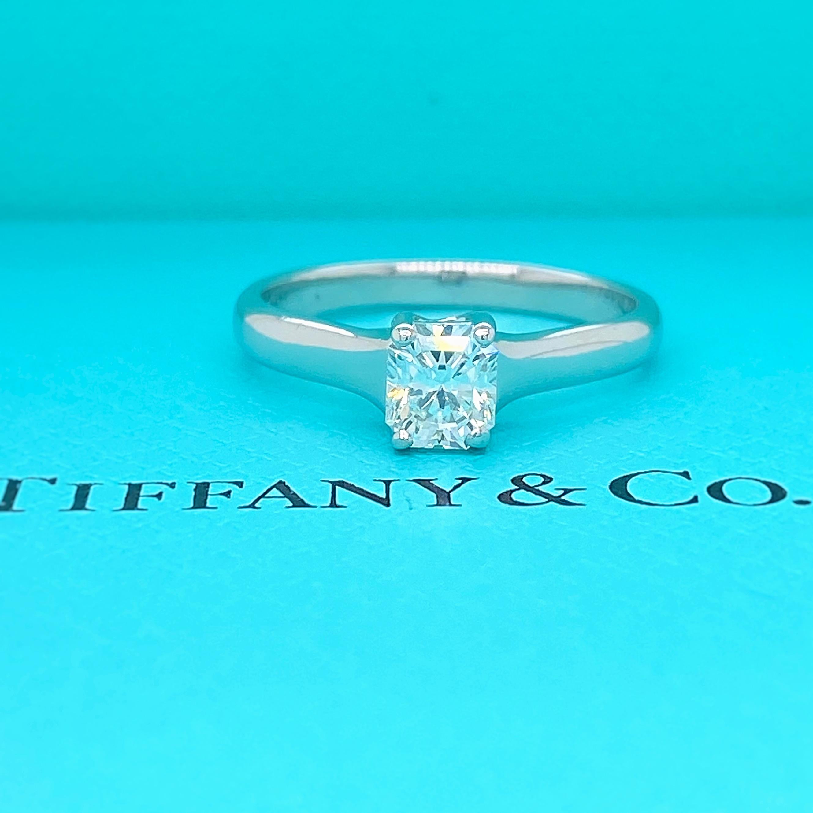 Tiffany & Co. Lucida 0.58 Carat F VS1 Solitaire Platinum Engagement Ring GIA 4