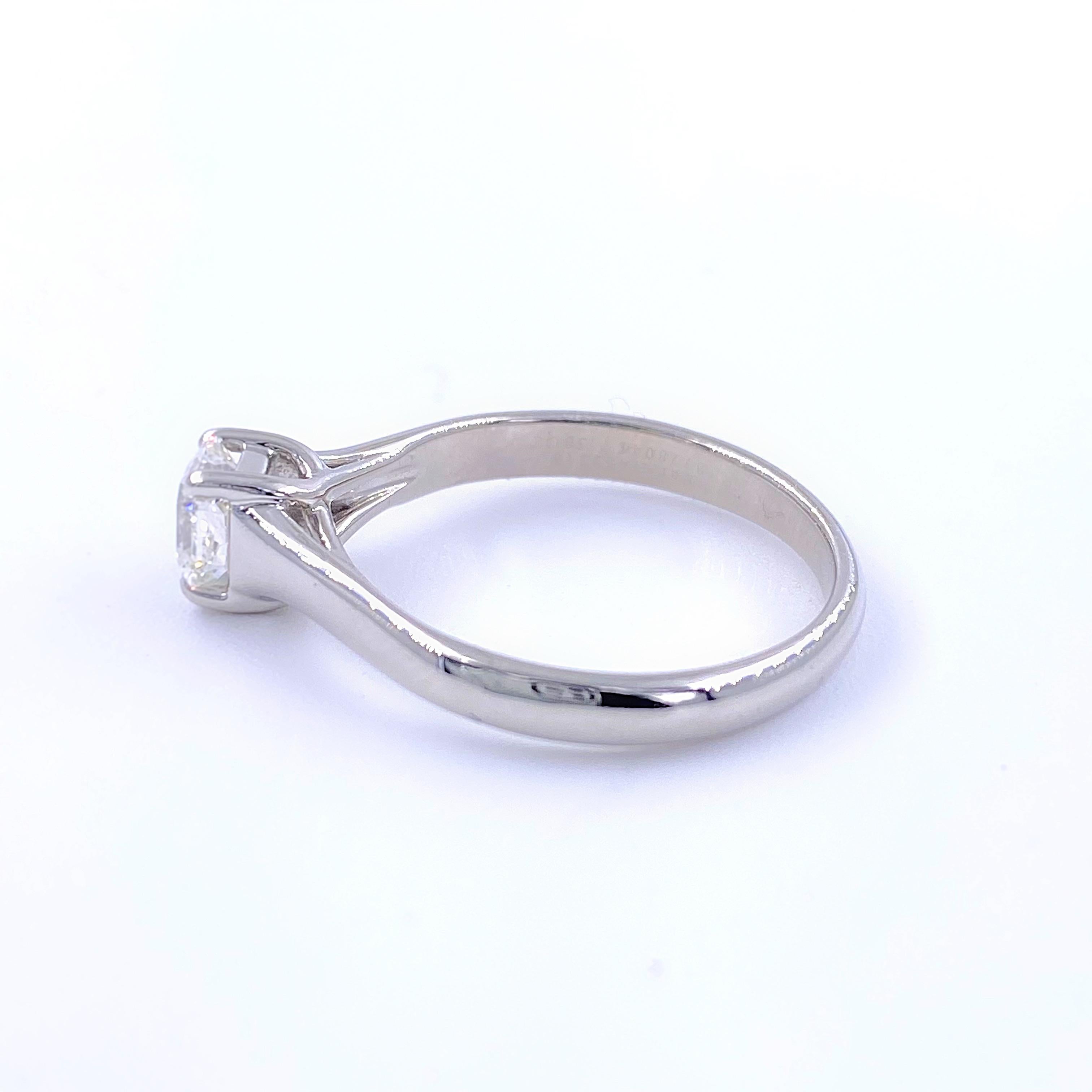 Tiffany & Co. Lucida 0.58 Carat F VS1 Solitaire Platinum Engagement Ring GIA 2