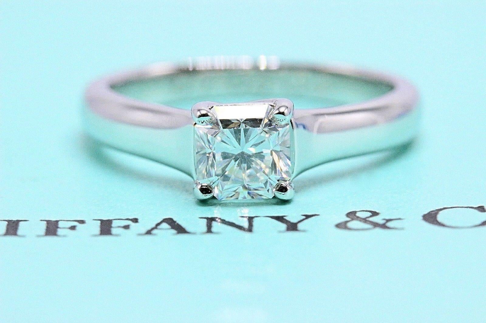 Tiffany & Co. Lucida 0.63 Carat G VS1 Diamond Platinum Engagement Ring Papers 2