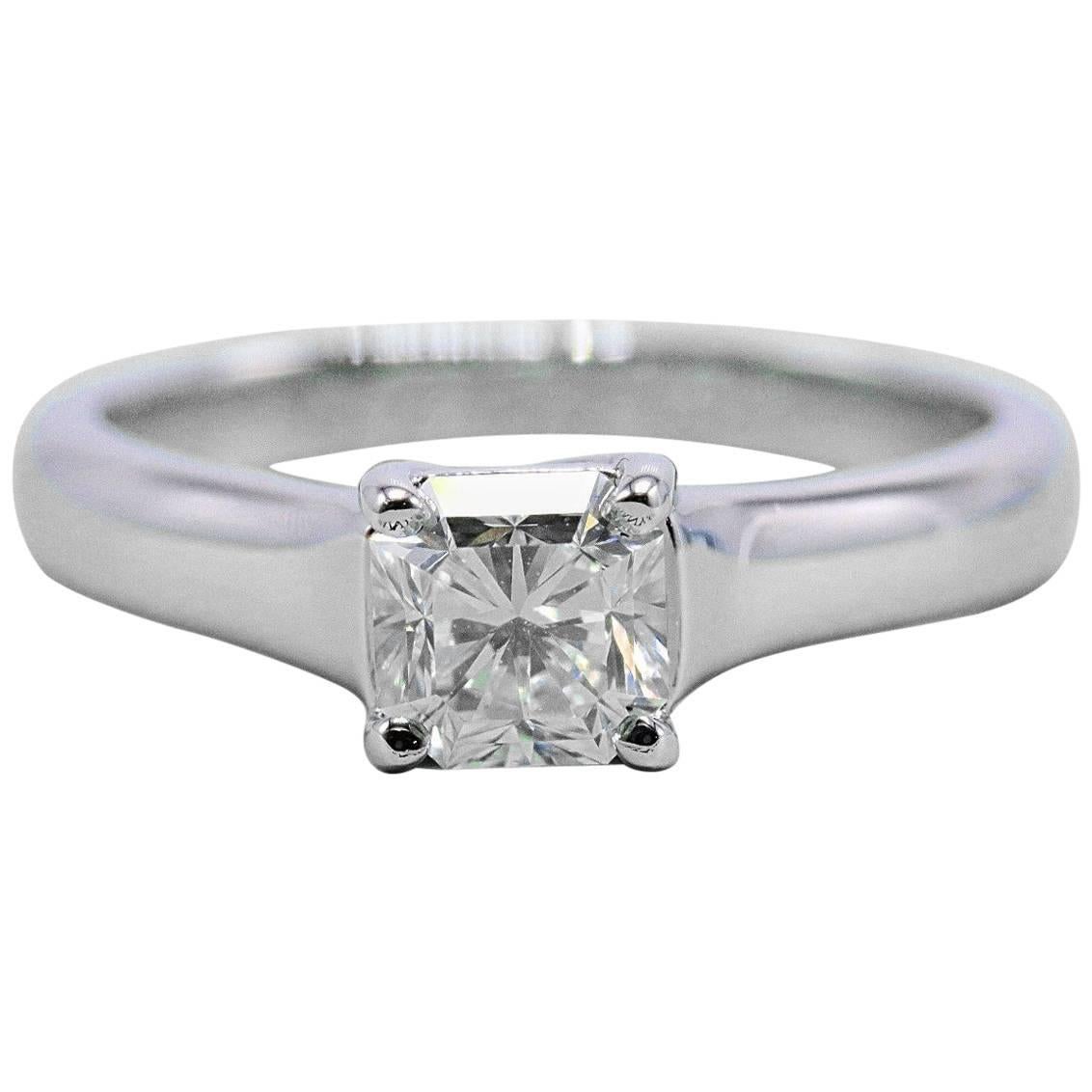 Tiffany & Co. Lucida 0.63 Carat G VS1 Diamond Platinum Engagement Ring Papers