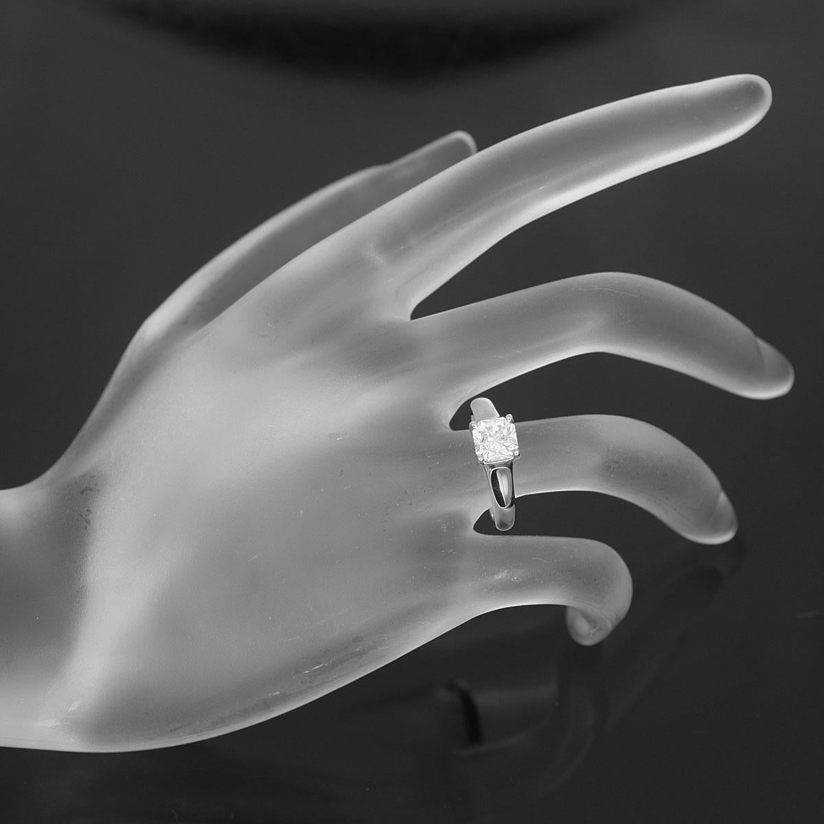 Tiffany & Co. Lucida Bague en platine avec diamants de 0,93 carat en vente 1