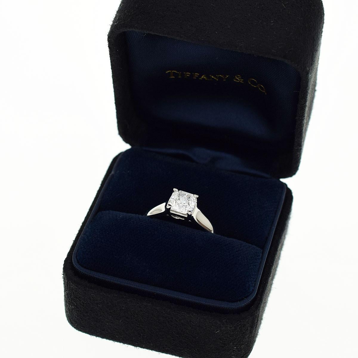 Tiffany & Co. Lucida 0.93 Carat Diamond Platinum Ring In Good Condition For Sale In Tokyo, JP