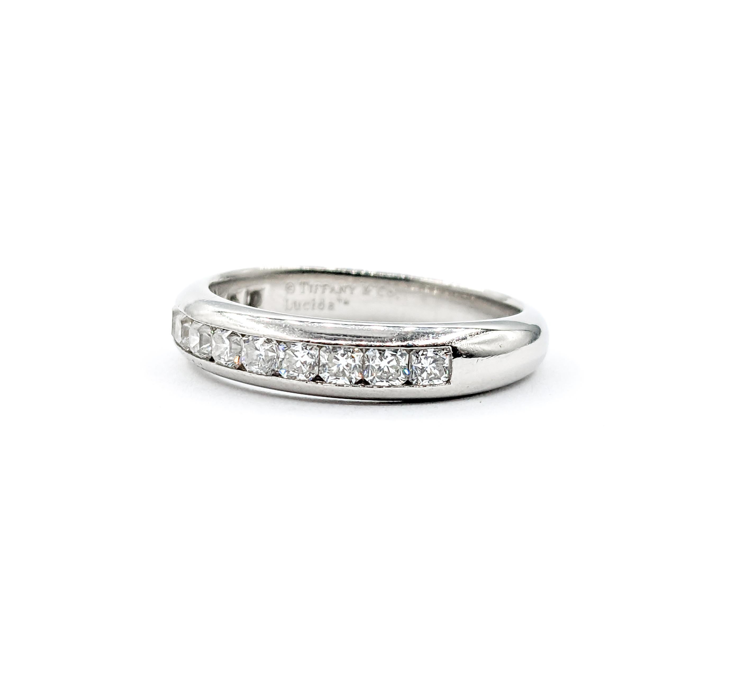 Tiffany & Co Lucida 1.00ctw Diamond Channel Band Ring in Platinum 4