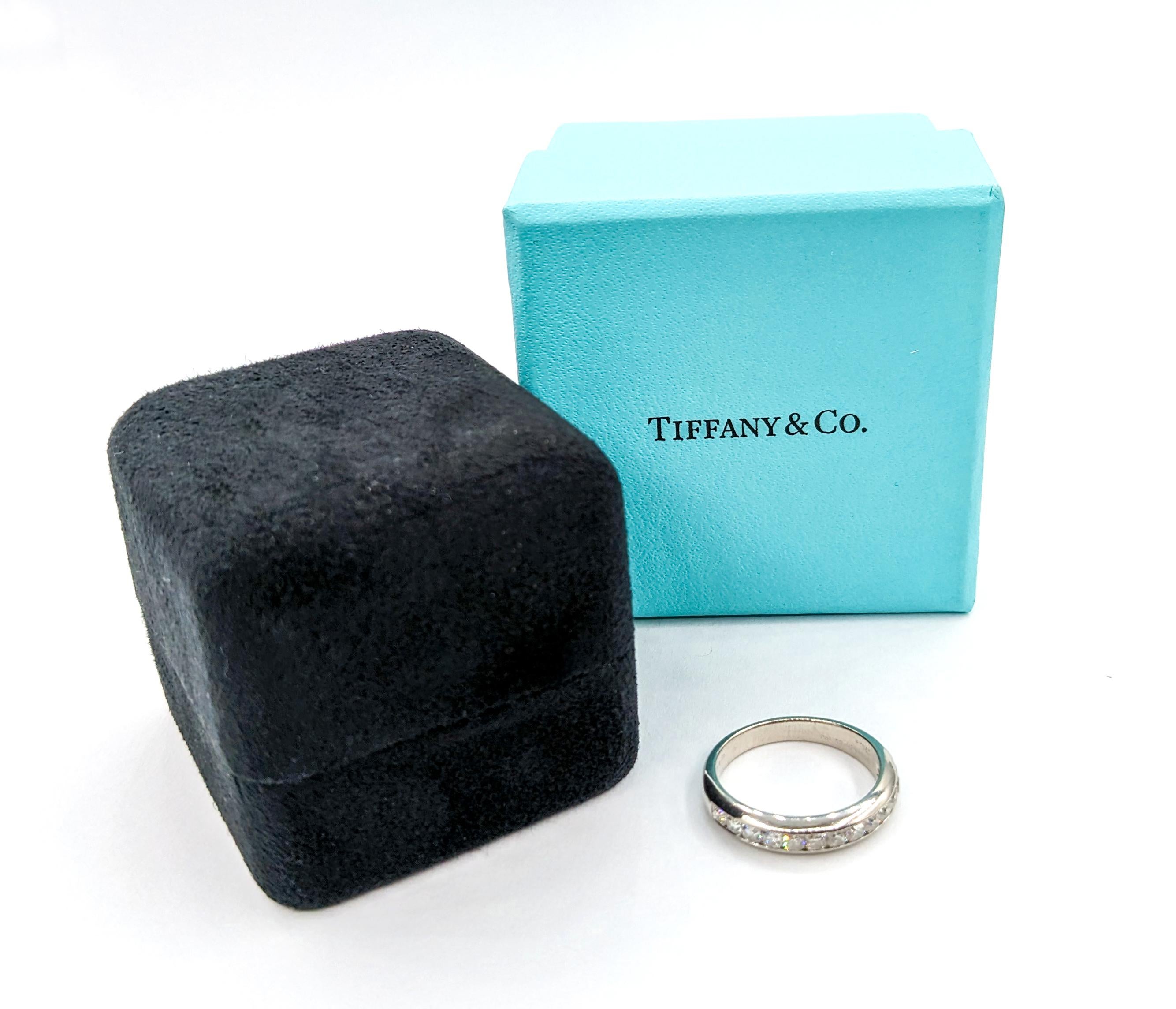 Modern Tiffany & Co Lucida 1.00ctw Diamond Channel Band Ring in Platinum