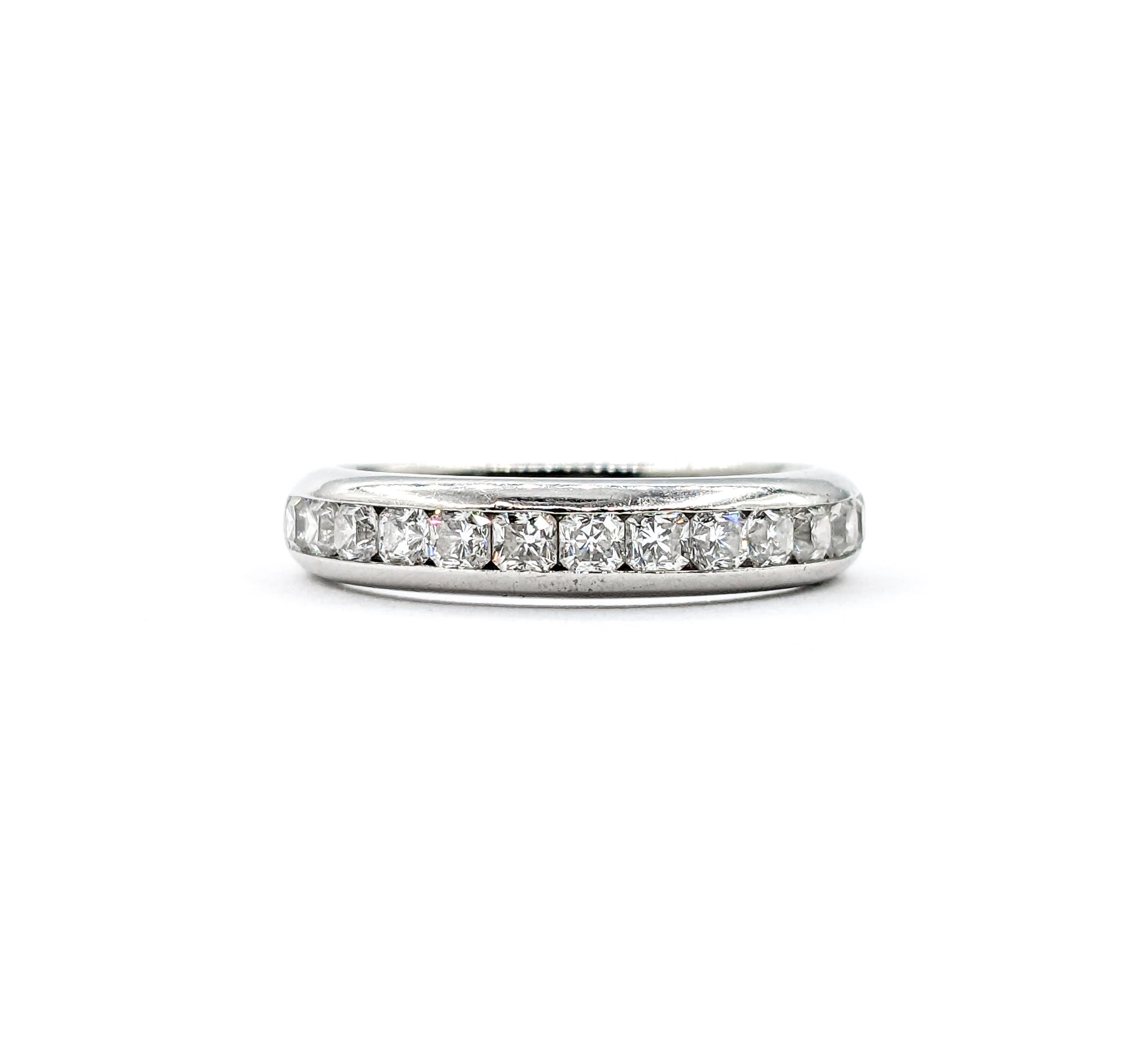Radiant Cut Tiffany & Co Lucida 1.00ctw Diamond Channel Band Ring in Platinum
