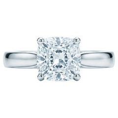 Tiffany 
Co. Lucida Anillo de diamantes en platino certificado de 0,80 quilates H-VVS2