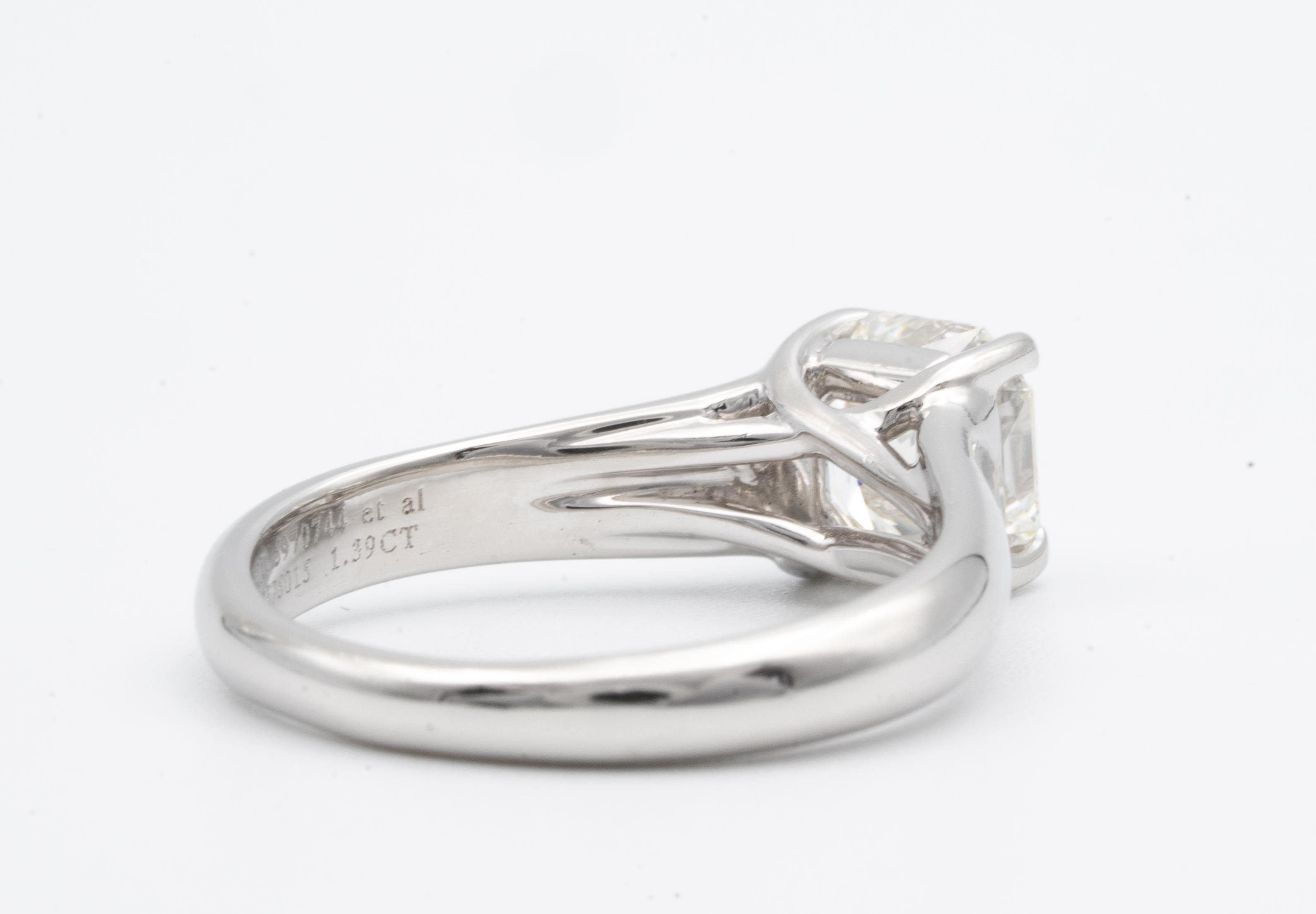 Radiant Cut Tiffany & Co. Lucida Cut 1.39 Carat H VVS2 Engagement Ring