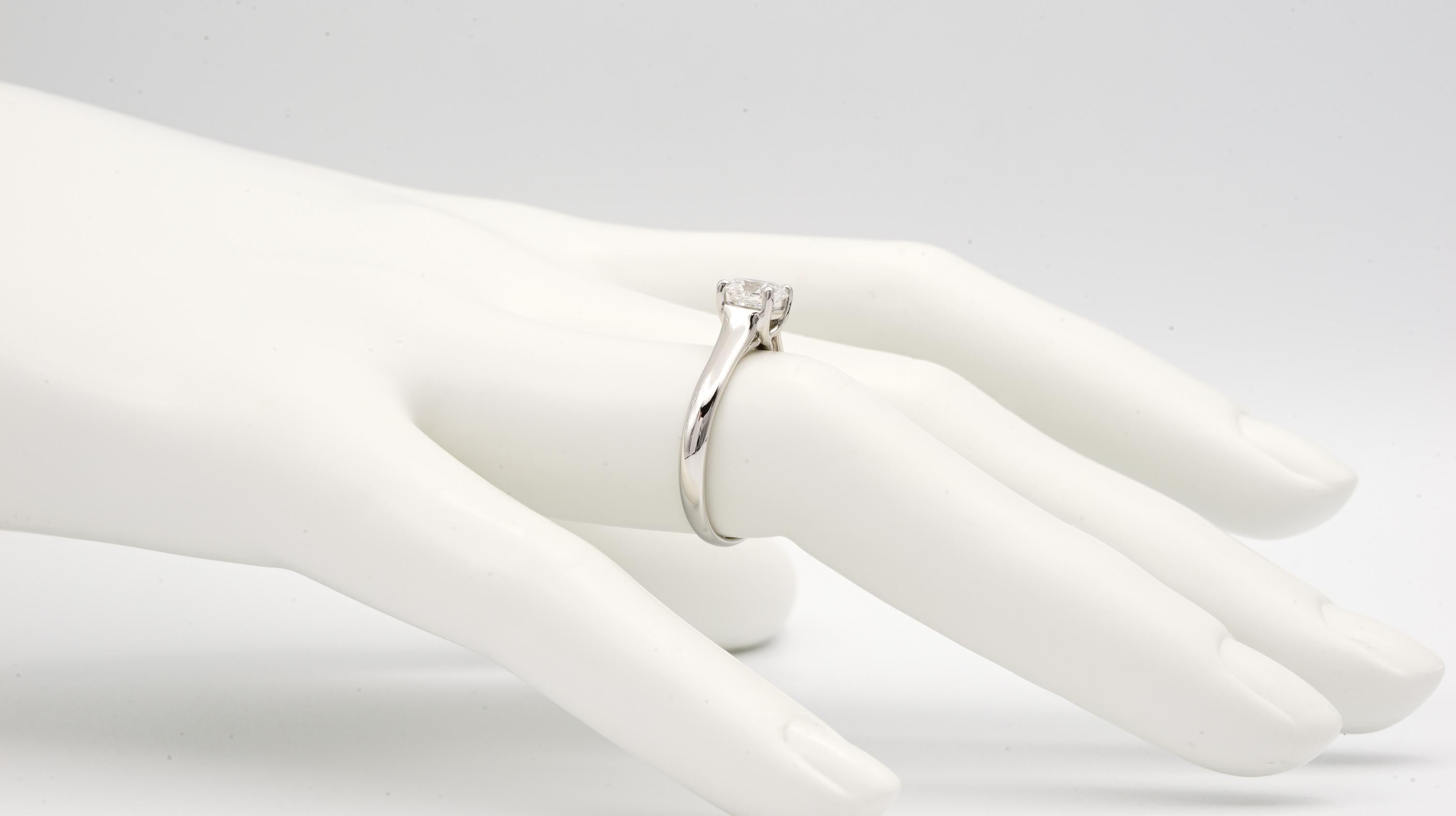 Modern Tiffany & Co. Lucida Cut .80 Carat F VS1  Engagement Ring