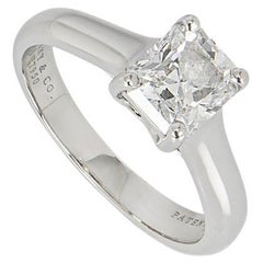 Tiffany & Co. Lucida Cut Diamond Engagement Ring 1.13 Carat/D Color GIA Cert