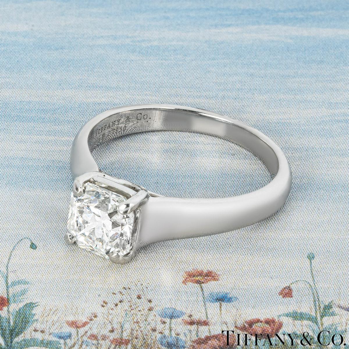 Women's Tiffany & Co. Lucida Cut Diamond Engagement Ring 1.52ct G/VVS1 For Sale
