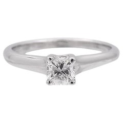 Retro Tiffany & Co. Lucida Cut Diamond Engagement Ring .34 Ct E-F VVS