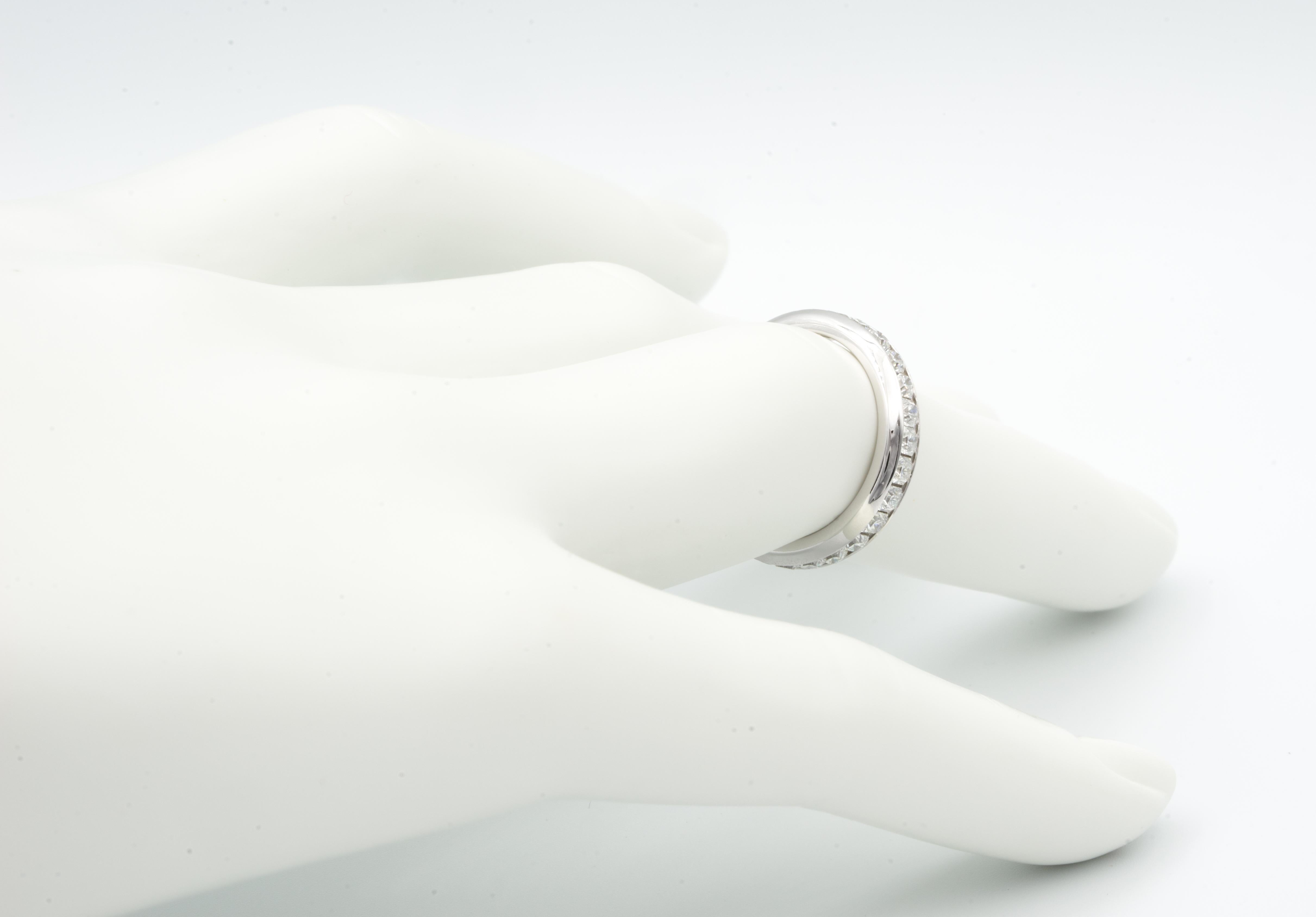 Modern Tiffany & Co. Lucida Cut Diamond Platinum Eternity Ring