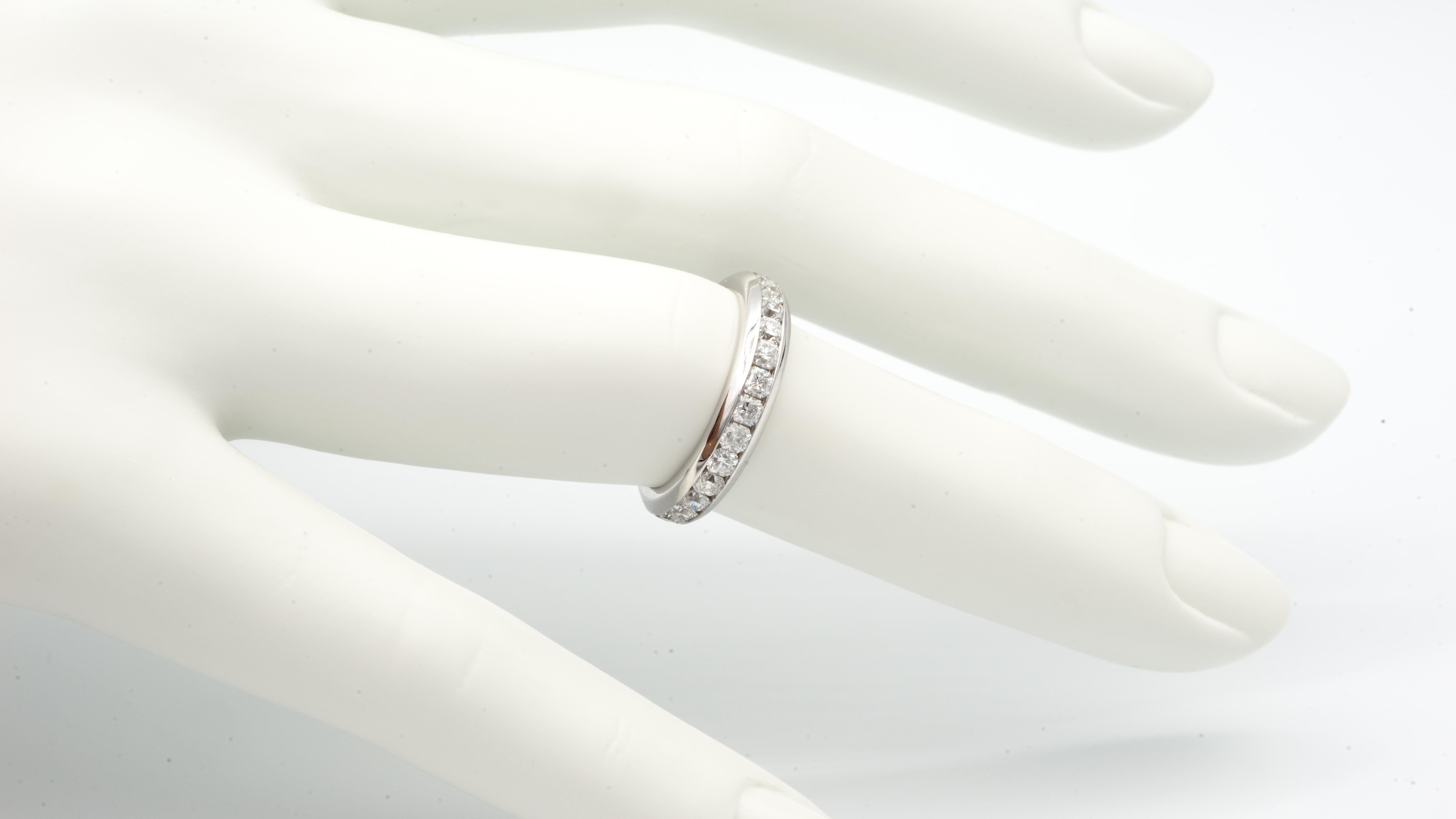 Radiant Cut Tiffany & Co. Lucida Cut Diamond Platinum Eternity Ring