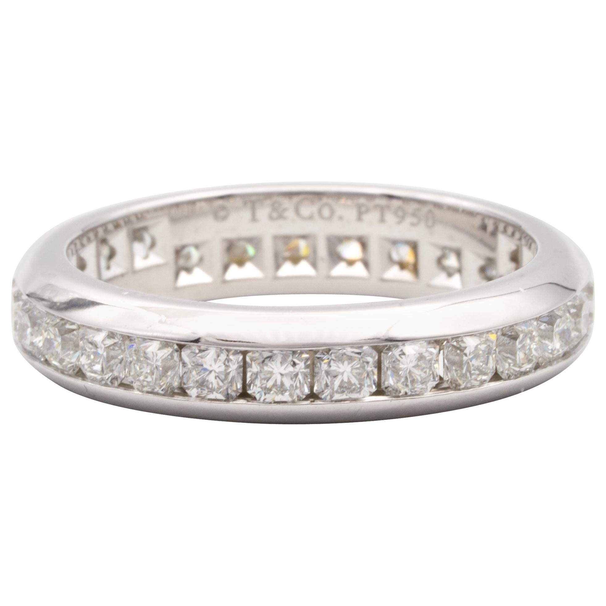 Tiffany & Co. Lucida Cut Diamond Platinum Eternity Ring