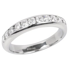 Tiffany & Co. Lucida Cut Diamond Platinum Half Eternity Ring