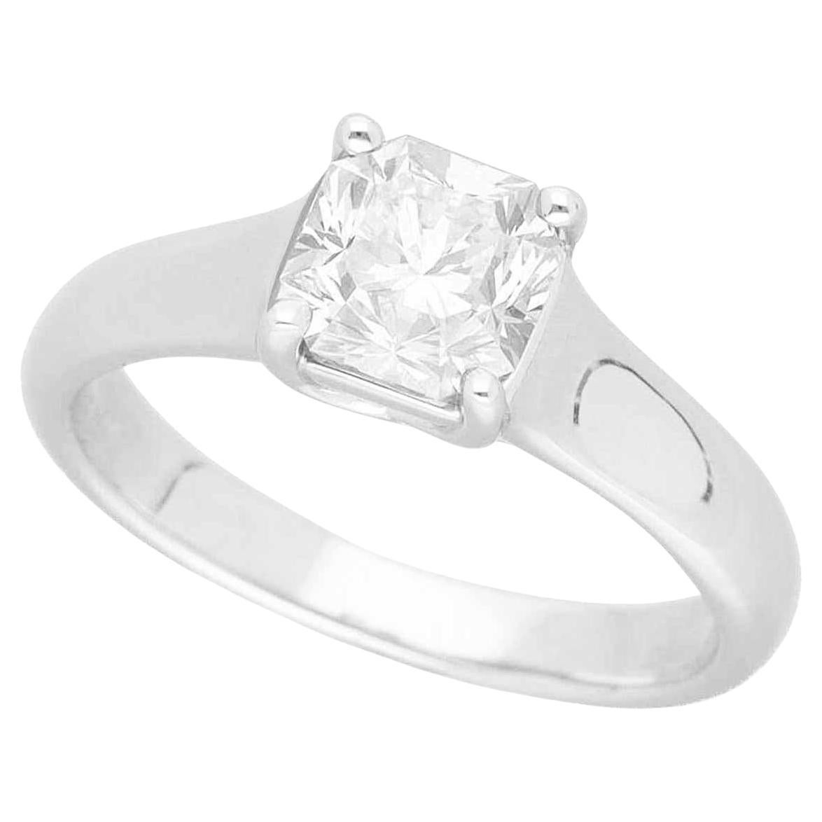Tiffany & Co. Lucida Diamond 0.93ct E-VS1 Platinum Ring US 4 1/4