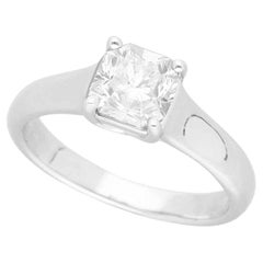 Tiffany & Co. Anillo de platino Lucida Diamond 0.93ct E-VS1 US 4 1/4