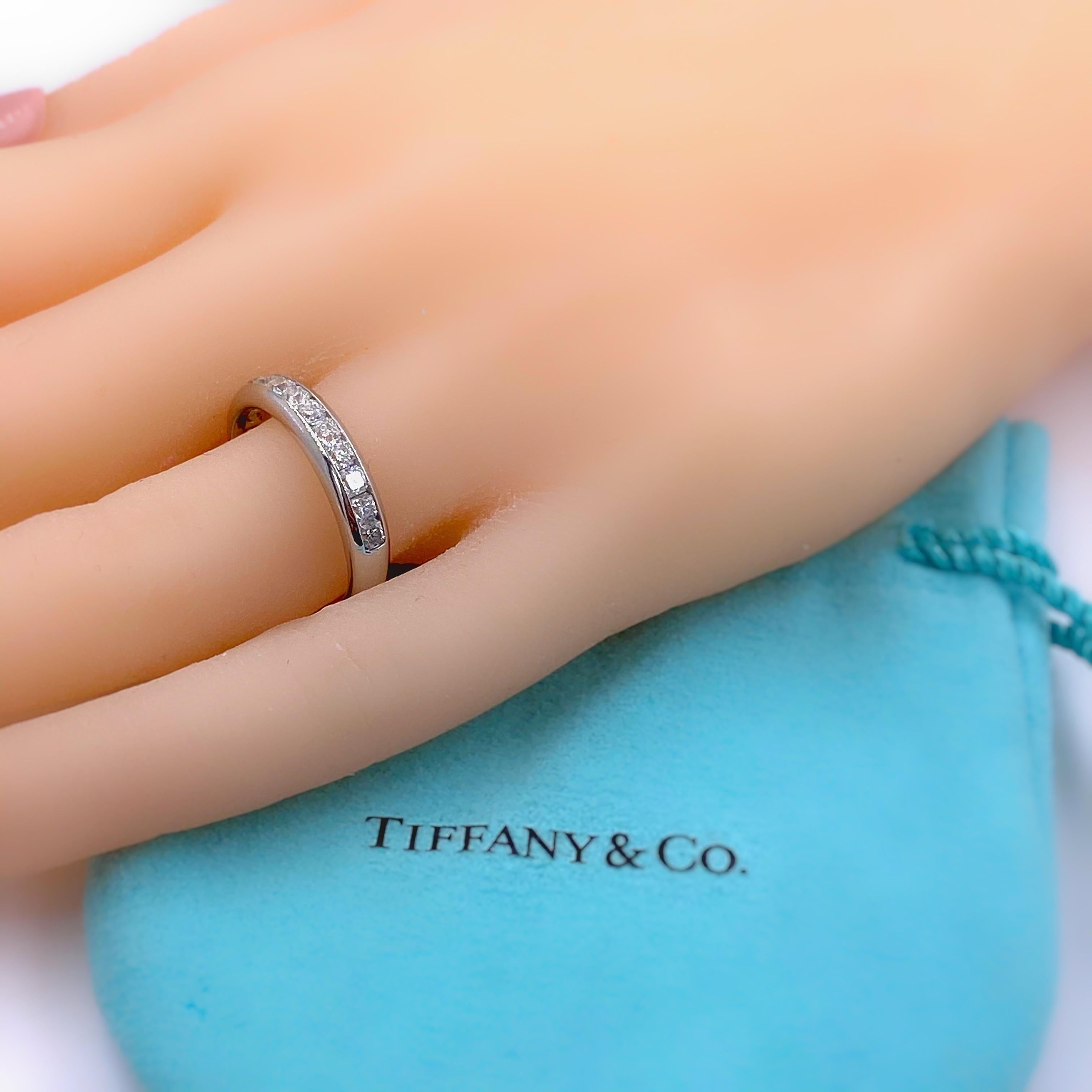Tiffany & Co. Lucida Diamantband aus Platin mit 0,65 Karat Damen