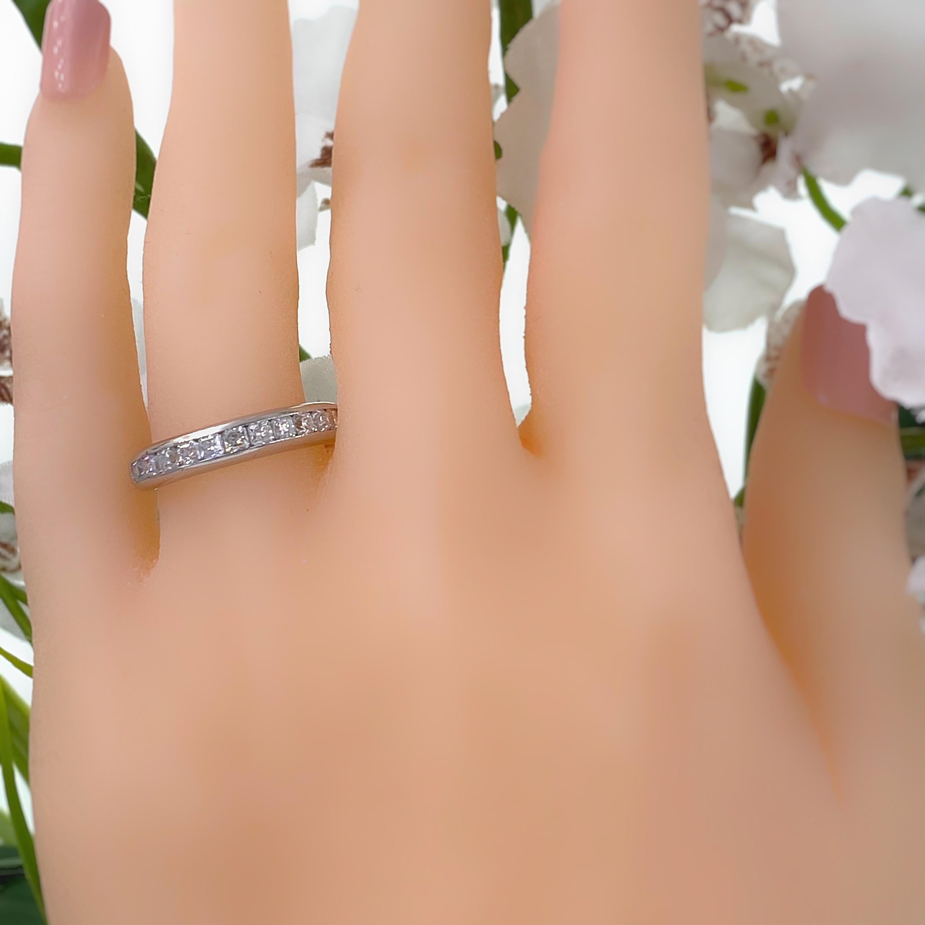 Tiffany & Co. Lucida Diamantband aus Platin mit 0,65 Karat 1