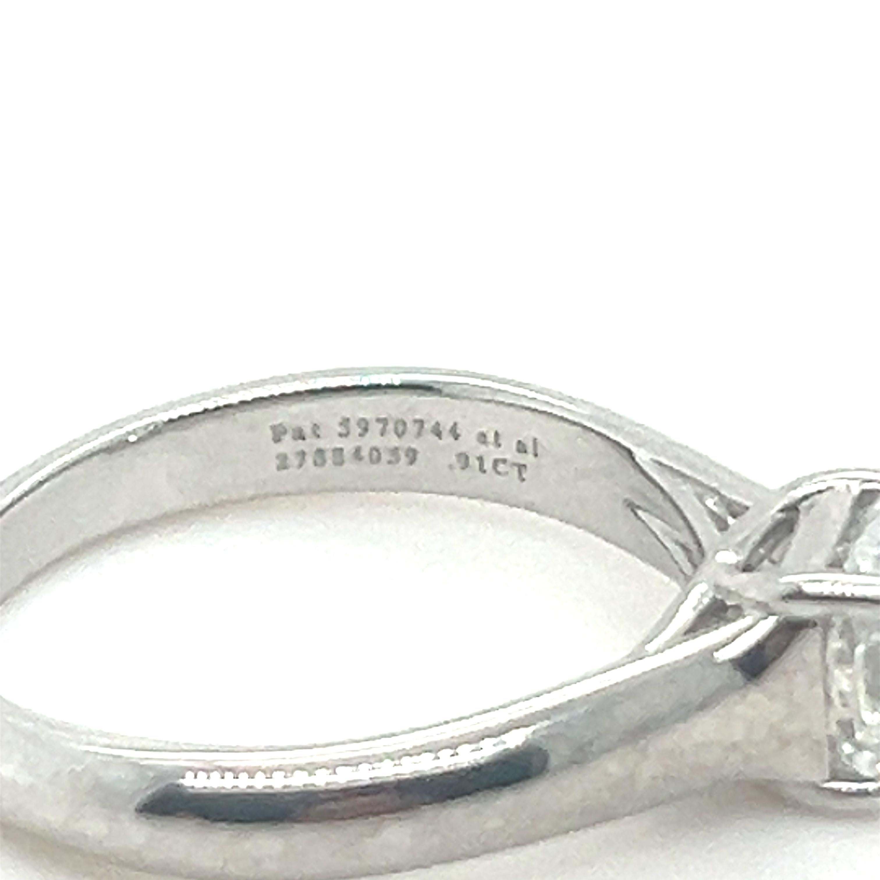 Tiffany & Co Lucida Diamond Engagement Ring 0.91ct In Excellent Condition For Sale In SYDNEY, NSW