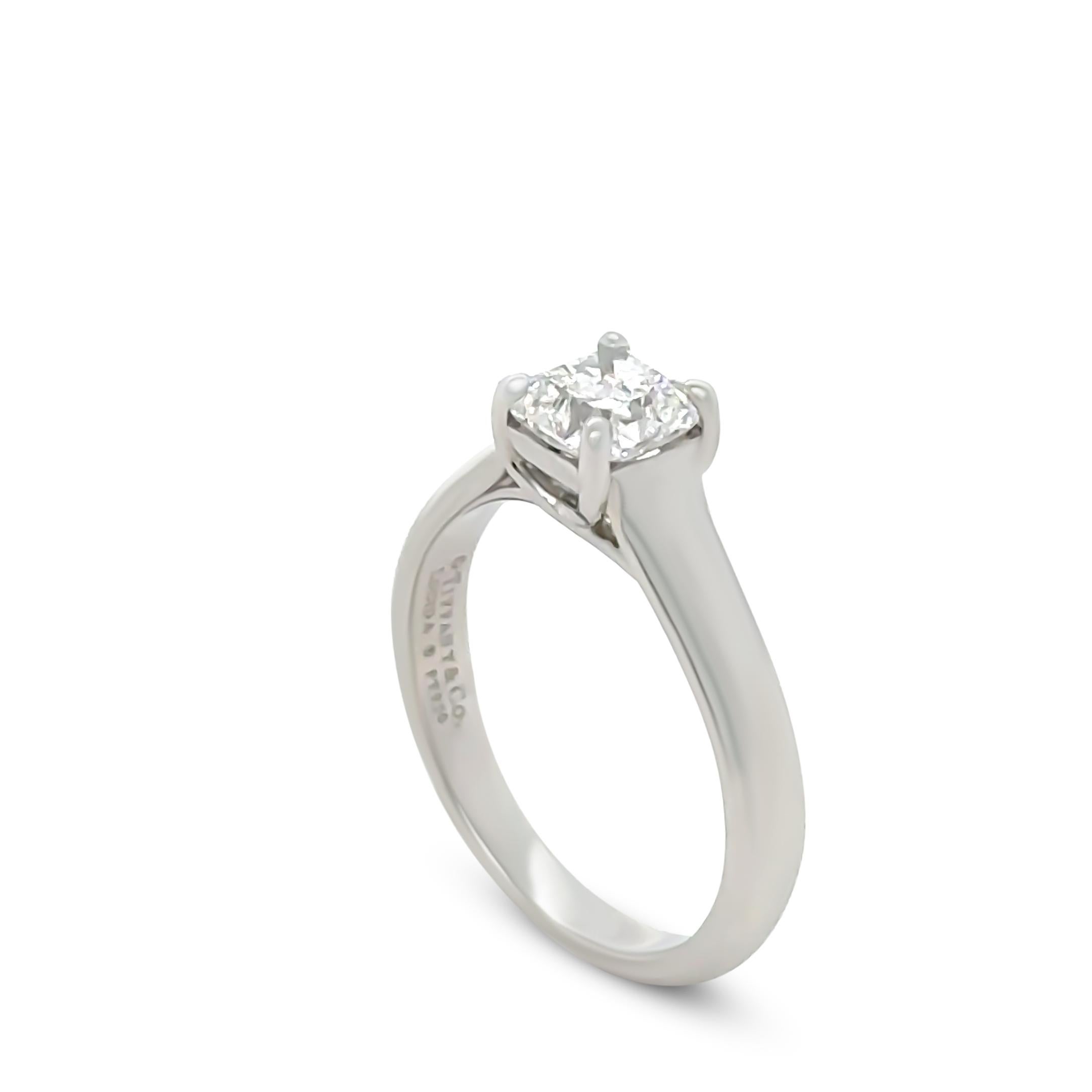 Tiffany & Co Lucida Diamond Engagement Ring 0.91ct For Sale 1