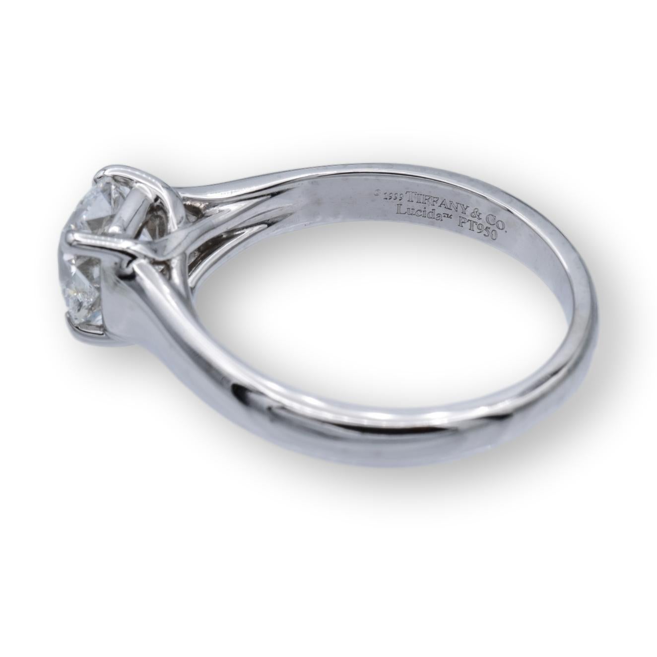 Tiffany & Co. Lucida Diamond Engagement Ring 1.35 Ct F VS1 in Platinum 1