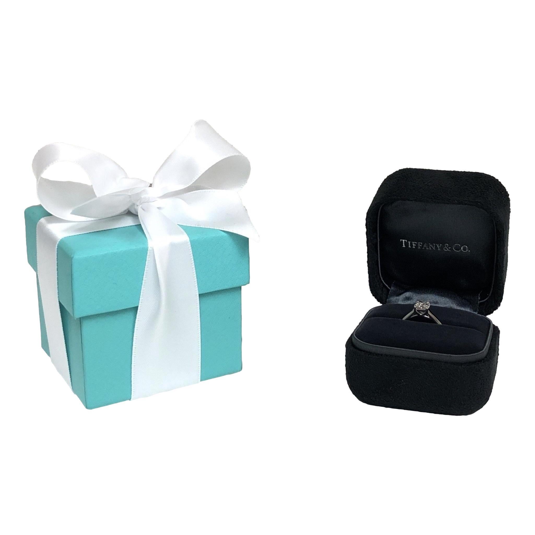 Women's Tiffany & Co. Lucida Diamond Engagement Ring .60ct H VVS2 in Platinum For Sale